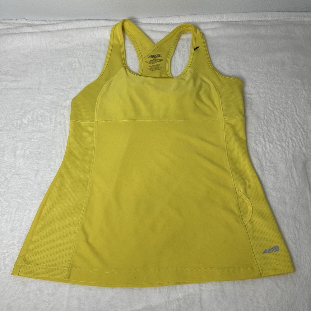 Avia Women's Sports Racerback Top Yellow Size Medium